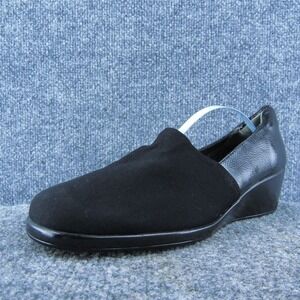 Aerology Exceitement‎ Women Clog Shoes Black Fabric Slip On Size 8.5 Medium